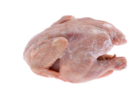 object on white - raw chicken close upの写真素材