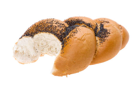 object on white - loaf with poppy seedsの写真素材