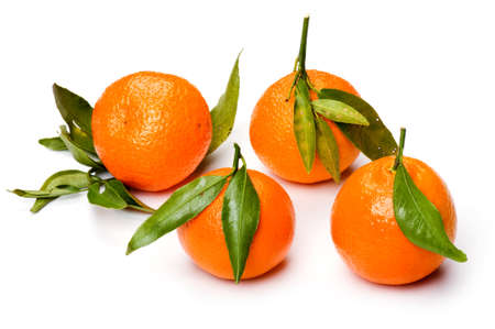 object on white - food mandarin close upの写真素材