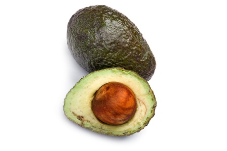 object on white - fruit avocado close upの写真素材