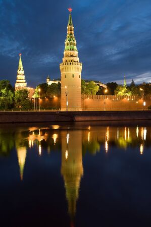 Russia The Moscow Kremlin in the morningの写真素材