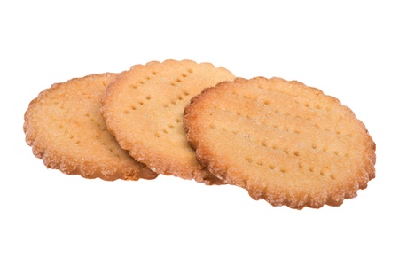 object on white - food biscuit close upの写真素材