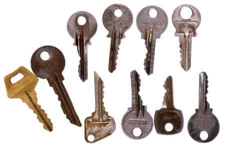 object on white - tool key close upの写真素材