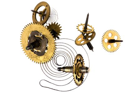 object on white - tool clockwork close upの写真素材