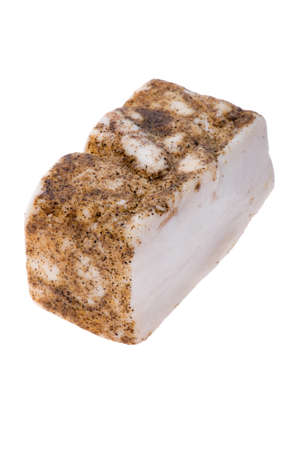 object on white - food lard close upの写真素材