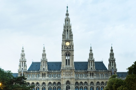 Rathaus - Cityhall - in Vienna, Austria の写真素材