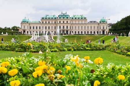 Belvedere Palace - in Vienna, Austriaのeditorial素材