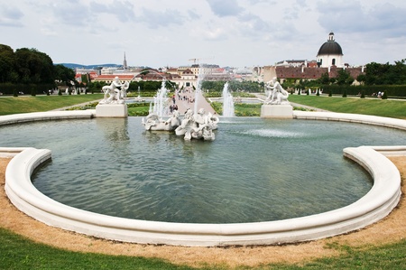 Belvedere Palace - in Vienna, Austriaのeditorial素材