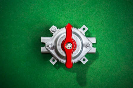 tool on green - chrome retro toggle switch  