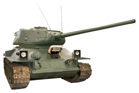 isolated object on white -  military tankの写真素材