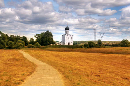 Church of the Intercession on the Nerl. Bogolyubovo, Vladimir region, Golden Ring of Russiaの写真素材