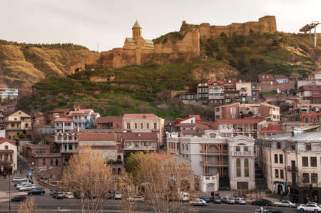 View of the capital of Georgia cityTbilisiのeditorial素材