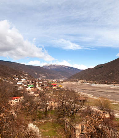 View of the Caucasus Mountains of Georgiaの写真素材