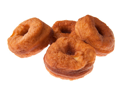 Fried doughnut isolated on white background