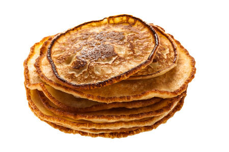 pancakes isolated on white background