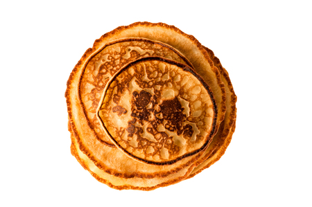 pancakes isolated on white background