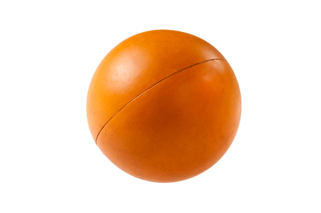 Ogange ball for dogs isolated on white backgroundの写真素材