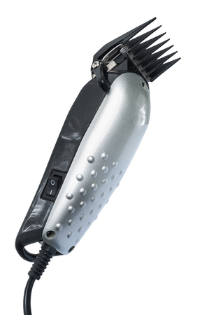 Electrical hair clipper isolated on white backgroundの写真素材