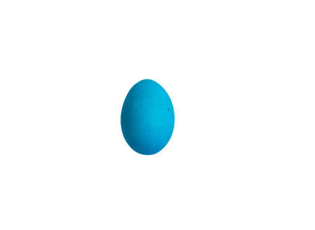 Blue egg for easter holiday on a white background isolateの写真素材