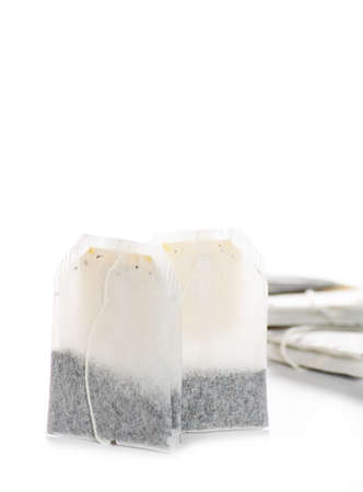 Teabag without label isolated on a whiteの写真素材