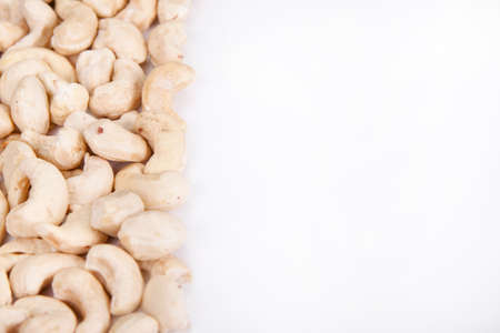 Cashew nuts isolated on white background.の写真素材