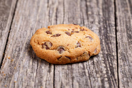 Tasty cookies on a wooden table.の写真素材