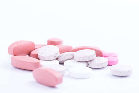Pills on a white background.の写真素材