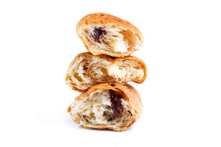 Delicious croissant on a white background.の写真素材