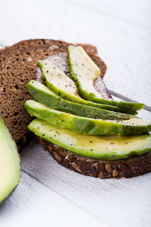 Tasty avocado sandwich for slimming.