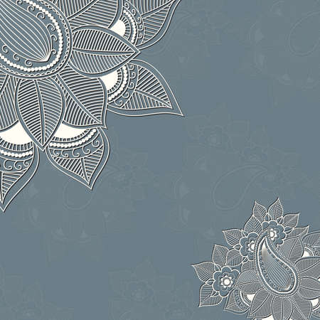 Vector vintage background with floral elementsのイラスト素材