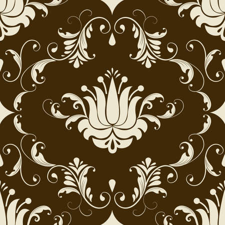 Vector damask seamless pattern elementのイラスト素材