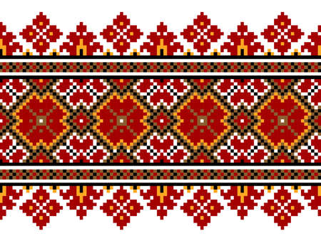 Vector illustration of ukrainian national pattern ornamentのイラスト素材