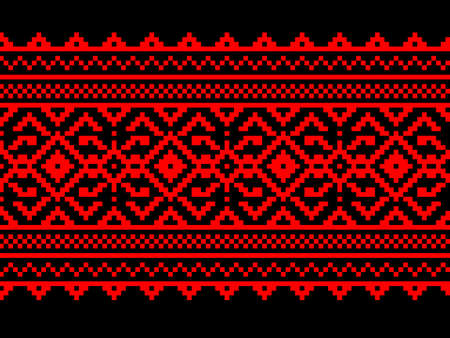 Vector illustration of ukrainian seamless pattern ornament