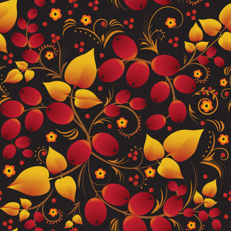 Vector pattern khokhlomaのイラスト素材