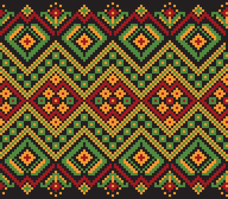 Vector ukrainian seamless patternのイラスト素材