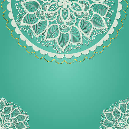 Vector vintage background with floral elementsのイラスト素材