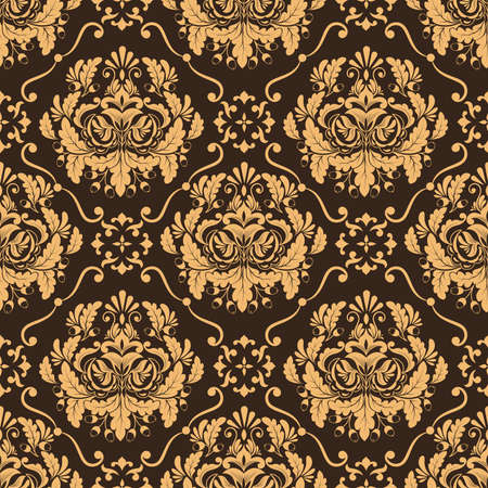 Vector damask seamless pattern backgroundのイラスト素材