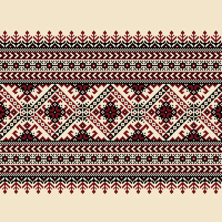 Vector illustration of ukrainian seamless pattern ornament