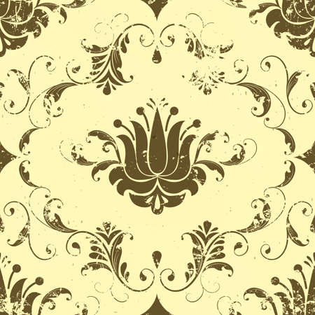 vintage damask seamless pattern element のイラスト素材