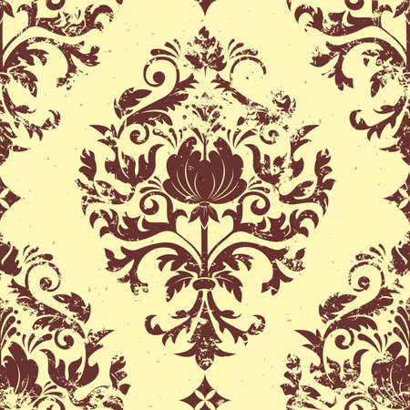 vintage damask seamless pattern element のイラスト素材