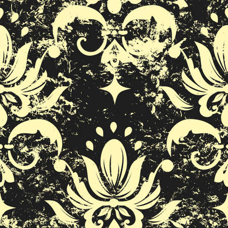 vintage damask seamless pattern element のイラスト素材