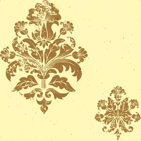 vintage damask seamless pattern element のイラスト素材
