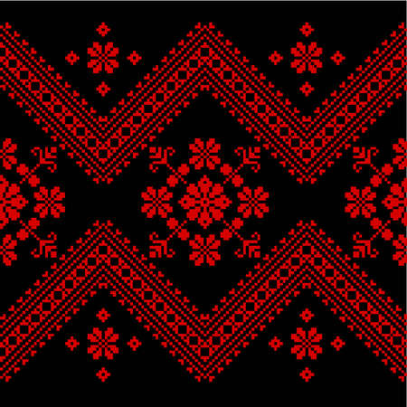 Vector illustration of ukrainian folk seamless pattern ornament  Ethnic ornamentのイラスト素材