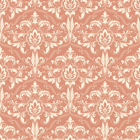 Vector damask seamless pattern background  Elegant luxury texture for wallpapers, backgrounds and page fill のイラスト素材