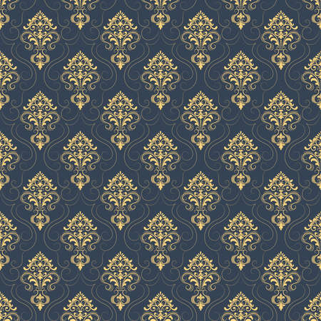 Vector damask seamless pattern background  Elegant luxury texture for wallpapers, backgrounds and page fill のイラスト素材