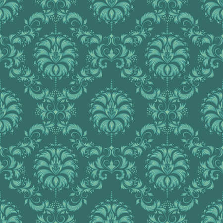Vector damask seamless pattern background  Elegant luxury texture for wallpapers, backgrounds and page fill のイラスト素材