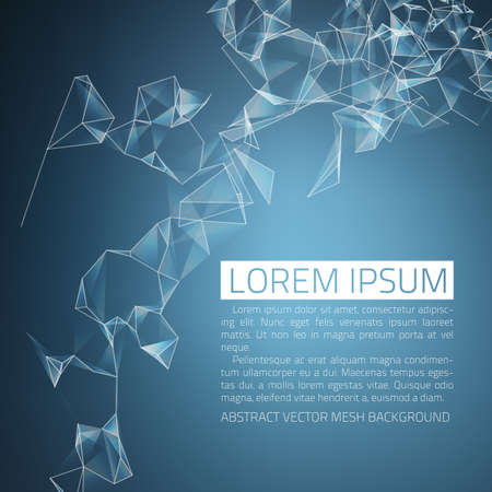 Abstract vector background. Futuristic style card. Elegant background for business presentations. Lines, point, planes in 3d space.のイラスト素材