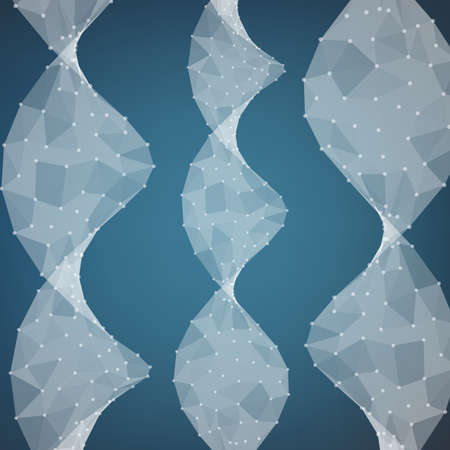 Abstract vector background. Futuristic style card. Elegant background for business presentations. Lines, point, planes in 3d space.のイラスト素材