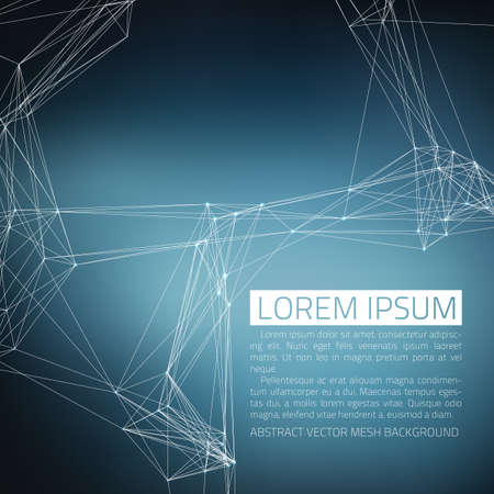 Abstract vector background. Futuristic style card. Elegant background for business presentations. Lines, point, planes in 3d space.のイラスト素材