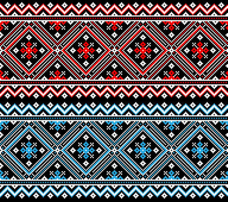 Vector illustration of ukrainian folk seamless pattern ornament.のイラスト素材
